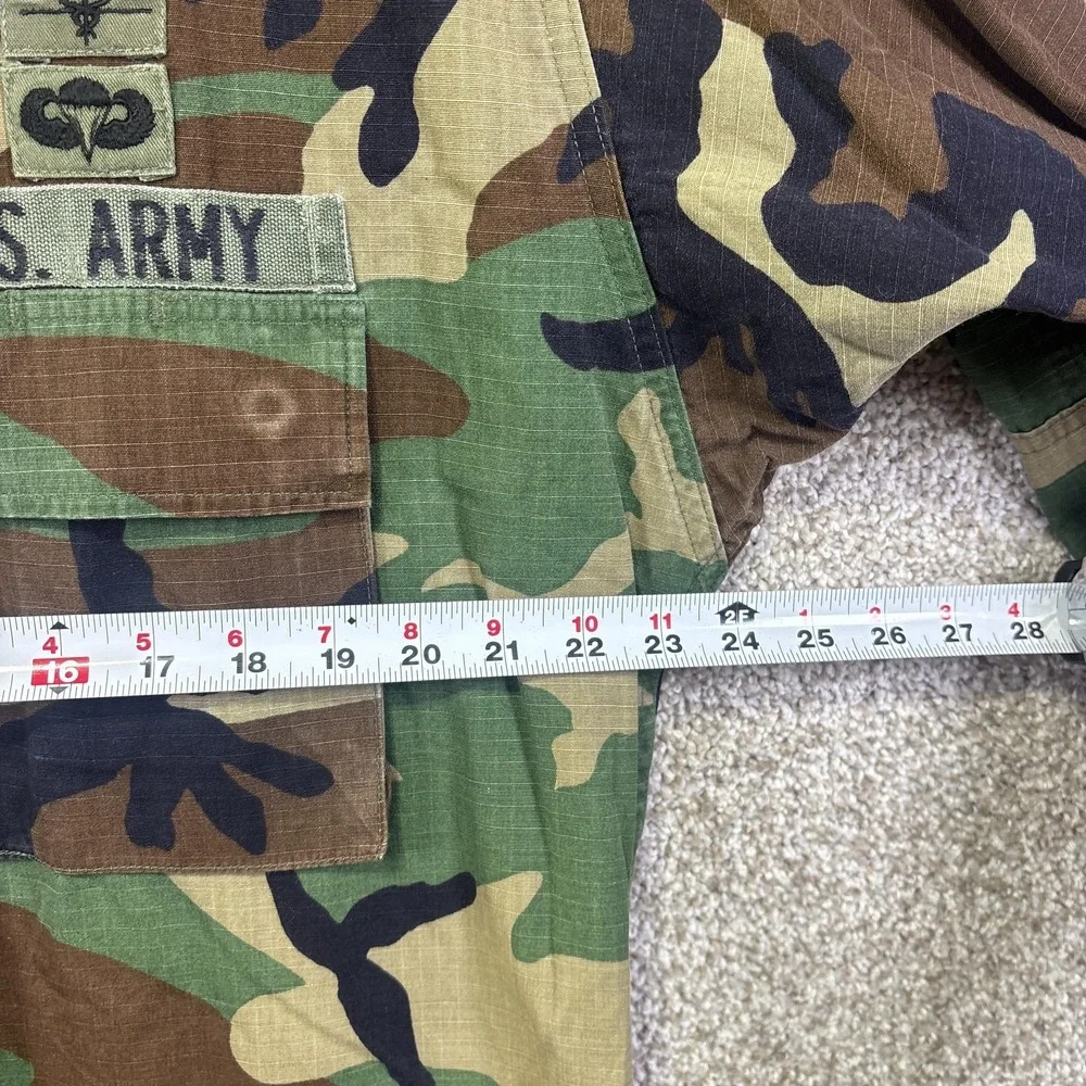 American Apparel Coat Mens LT Green Woodland Camo BDU Hot Weather Ripstop Combat